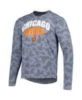 Men's Msx by Michael Strahan Navy Chicago Bears Performance Camo Long Sleeve T-shirt