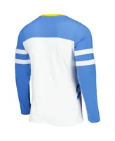 Men's Starter Powder Blue, White Los Angeles Chargers Halftime Long Sleeve T-shirt