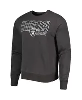 Men's '47 Brand Charcoal Las Vegas Raiders Locked Headline Pullover Sweatshirt