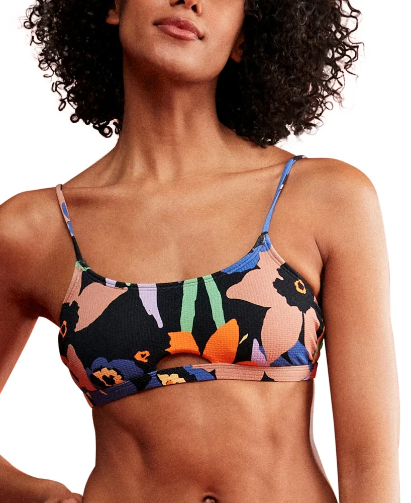 Roxy Juniors' Color Jam Printed Bralette Bikini Top