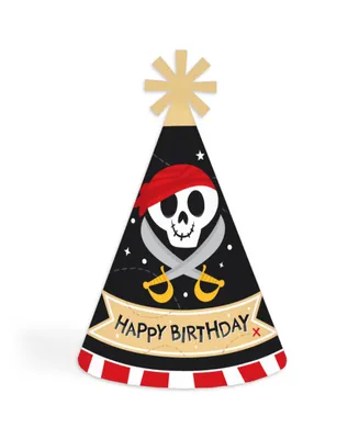 Pirate Ship Adventures - Cone Happy Birthday Party Hats 8 Ct