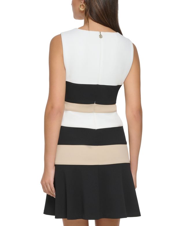 Tommy Hilfiger Petite Sleeveless Colorblocked Dress