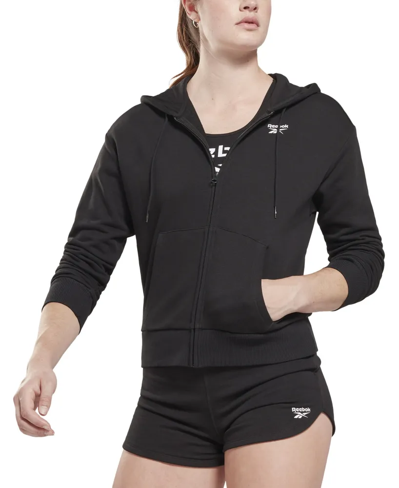 Reebok Women's French Terry Zip-Front Hoodie