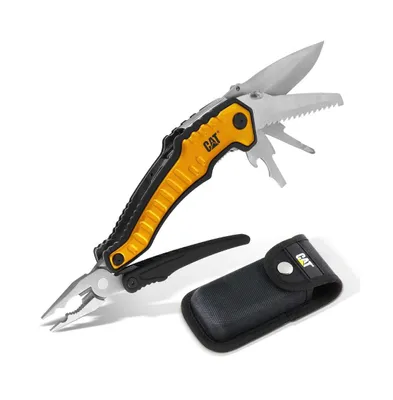 Cat Xl 9-in-1 Multifunction Knife and Pliers Tool with Pouch