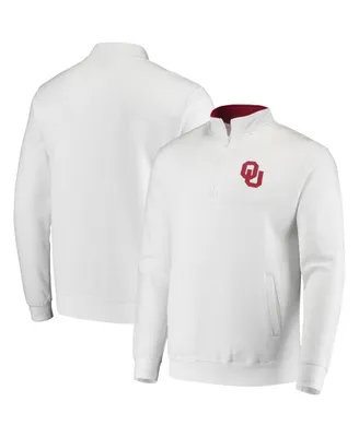 Men's Colosseum White Oklahoma Sooners Tortugas Logo Quarter-Zip Jacket