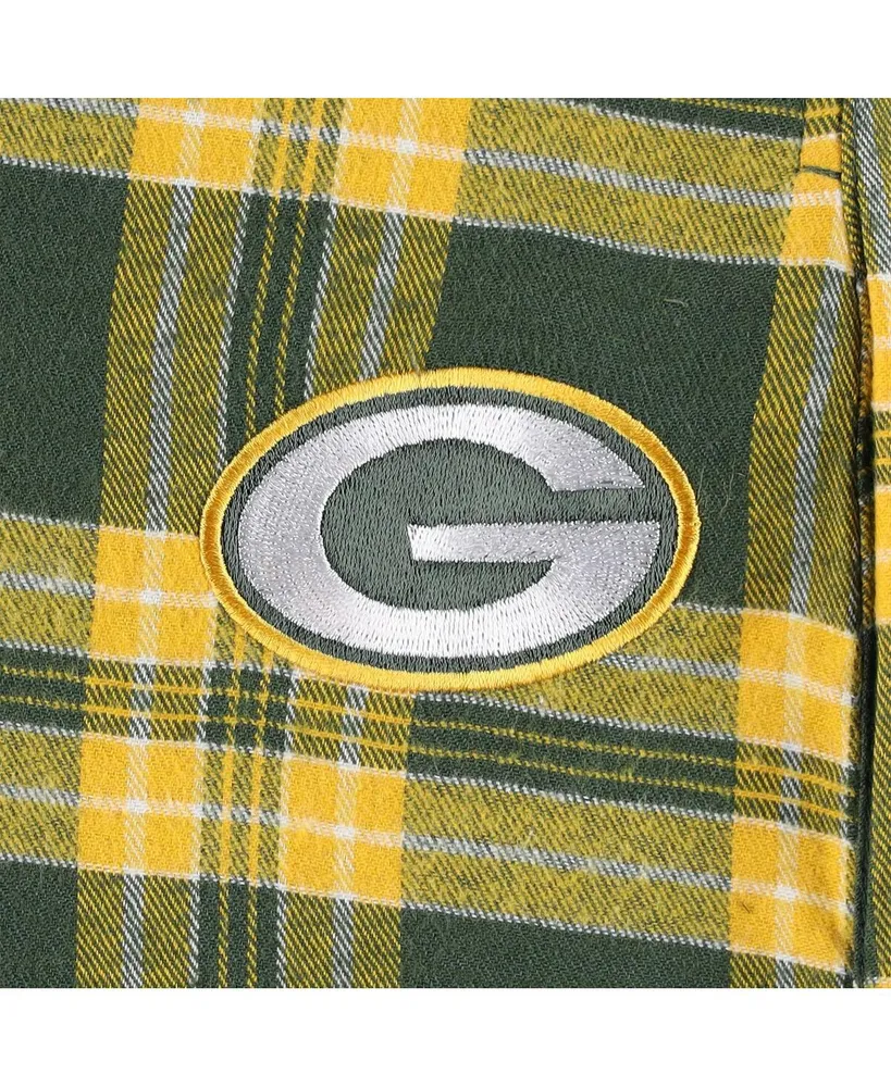 Men's Concepts Sport Green, Black Green Bay Packers Big and Tall Flannel Sleep Set