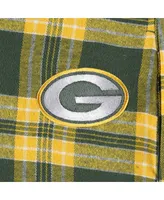 Men's Concepts Sport Green, Black Green Bay Packers Big and Tall Flannel Sleep Set