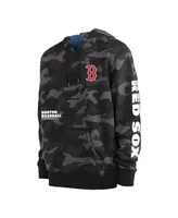 Men's New Era Black Boston Red Sox Camo Pullover Hoodie