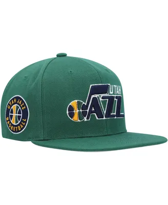 Men's Mitchell & Ness Green Utah Jazz Side Core 2.0 Snapback Hat