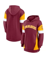 Women's Fanatics Burgundy, Gold Washington Commanders Lock It Down Pullover Hoodie