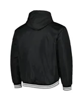 Men's Jh Design Black Chicago White Sox Reversible Fleece Full-Snap Hoodie Jacket