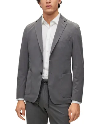 Boss by Hugo Men's Slim-Fit Jacket Micro-Patterned Performance-Stretch Cloth