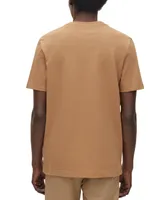 Boss by Hugo Boss Men's Cotton-Blend T-shirt with Bubble-Jacquard Structure