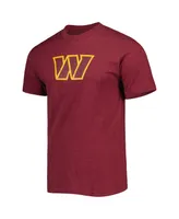Men's Concepts Sport Burgundy, Charcoal Washington Commanders Meter T-shirt and Shorts Sleep Set