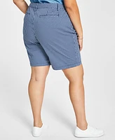 Tommy Hilfiger Plus Size Hollywood Gingham Bermuda Shorts