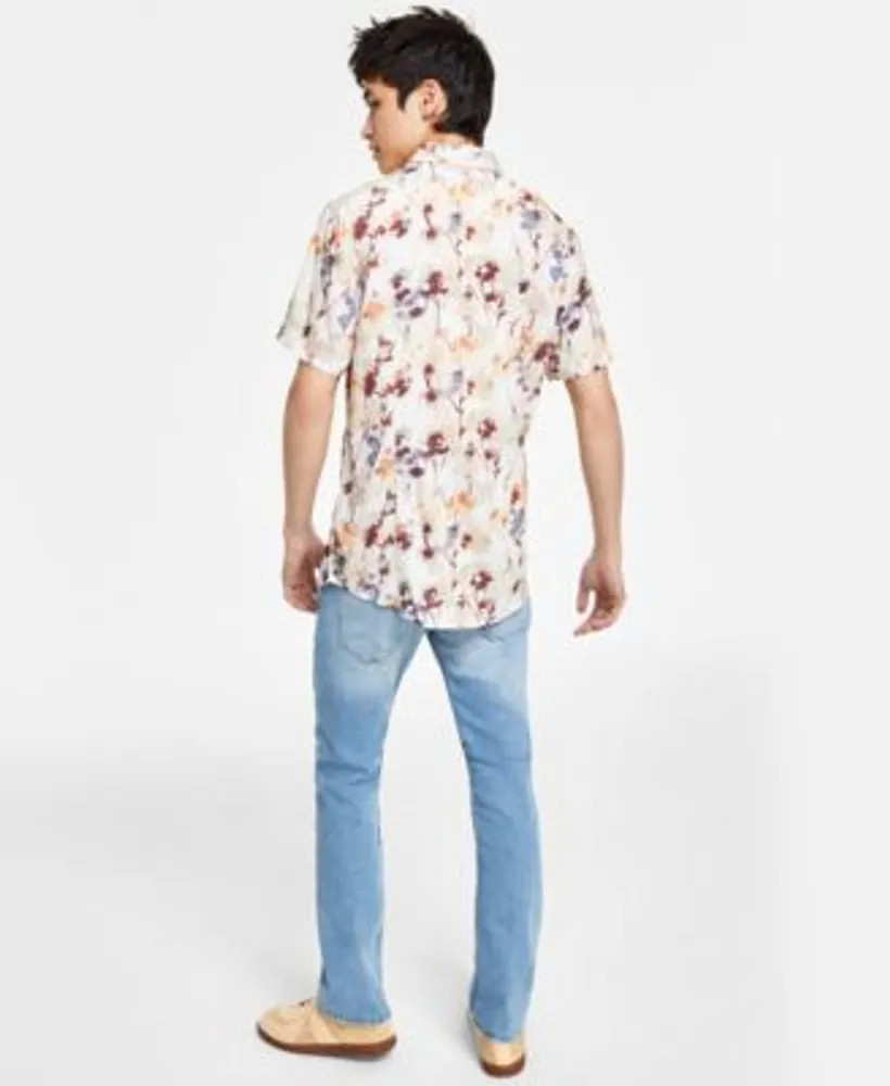 Guess Mens Desert Poppy Shirt Slim Straight Jeans