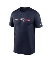 Men's Nike Navy New England Patriots Horizontal Lockup Legend T-shirt