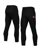 Men's adidas Black Miami Hurricanes Aeroready Tapered Pants