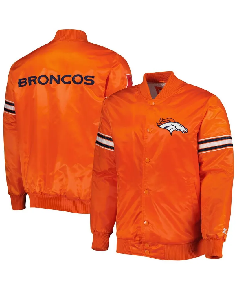 Men's Starter Orange Denver Broncos The Pick and Roll Full-Snap Jacket