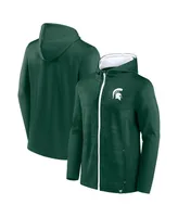 Men's Fanatics Green Michigan State Spartans Ball Carrier Full-Zip Hoodie