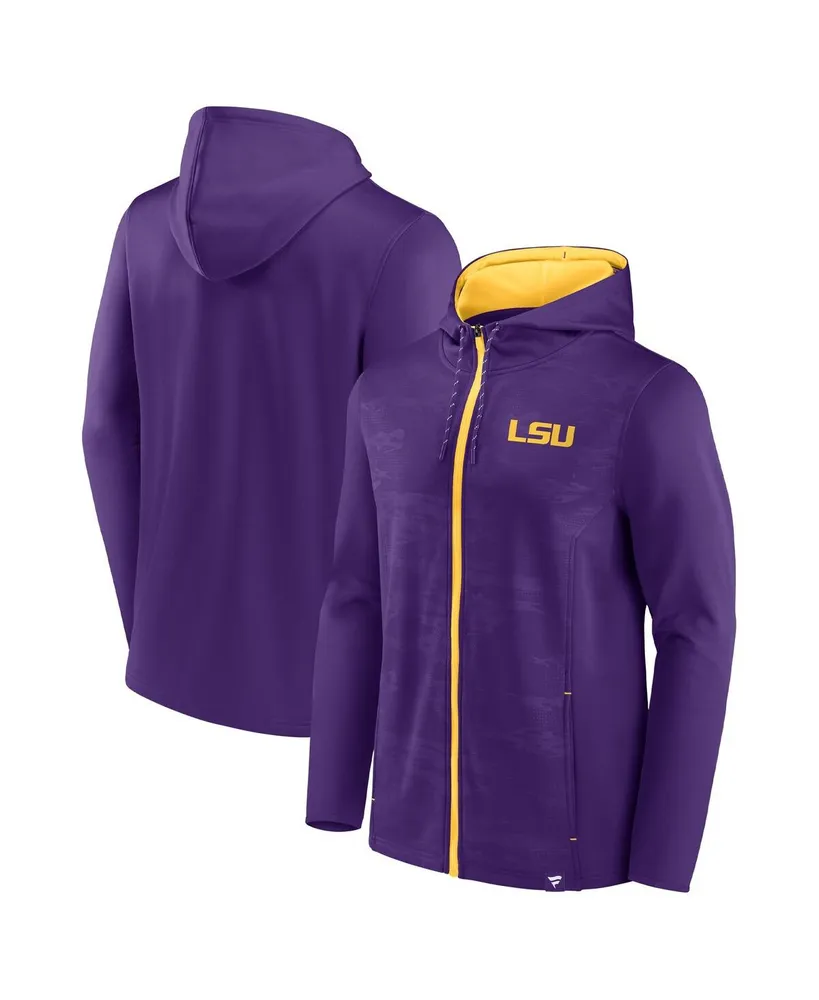 Men's Fanatics Purple Lsu Tigers Ball Carrier Full-Zip Hoodie