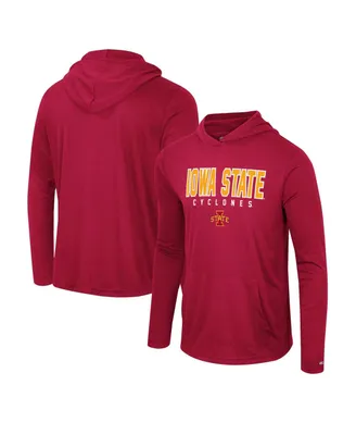 Men's Colosseum Cardinal Iowa State Cyclones Team Color Rival Hoodie Long Sleeve T-shirt