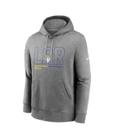 Men's Nike Heathered Gray Los Angeles Rams City Code Club Fleece Pullover Hoodie