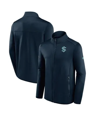 Men's Fanatics Deep Sea Blue Seattle Kraken Authentic Pro Rink Fleece Full-Zip Jacket