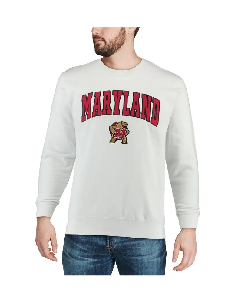 Colosseum Men's Maryland Terrapins Arch and Logo Crew Neck Sweatshirt