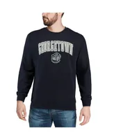 Men's Colosseum Navy Georgetown Hoyas Arch and Logo Crew Neck Sweatshirt