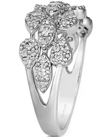 Le Vian Vanilla Diamond Pear Mini Cluster Triple Row Ring (5/8 ct. t.w.) Platinum