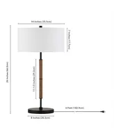 Simone 25" Tall 2-Light Table Lamp with Fabric Shade