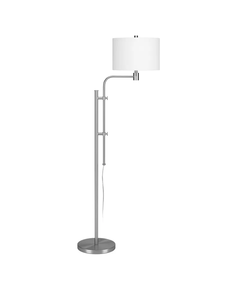 Polly Height-Adjustable Floor Lamp with Fabric Shade