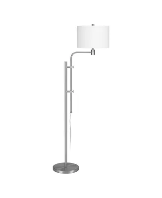 Polly Height-Adjustable Floor Lamp with Fabric Shade
