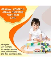 Leo & Friends Wooden Railway Jungle 22-Piece Animal Set