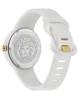 Versace Women's Swiss Medusa Pop White Silicone Strap Watch 39mm