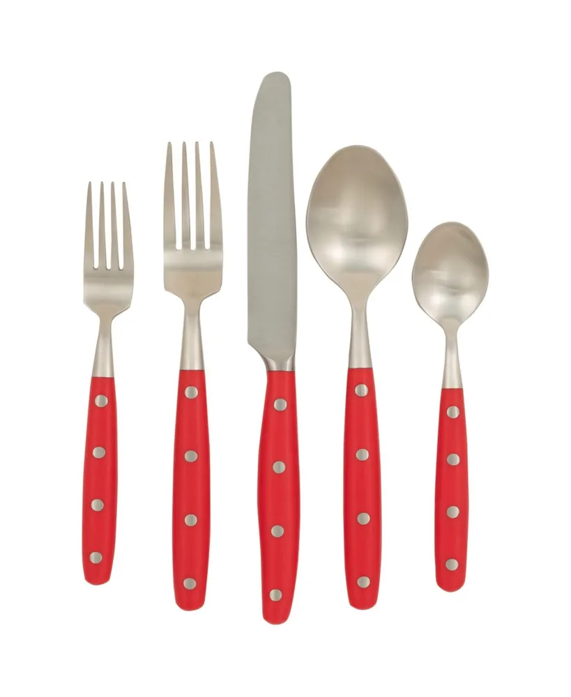 Ginkgo Lyon Poppy Flatware 20 Piece Set, Service for 4