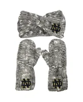 Women's ZooZatz Notre Dame Fighting Irish Logo Marled Headband and Mitten Set