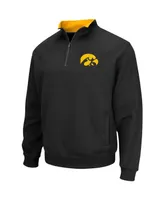 Men's Colosseum Black Iowa Hawkeyes Big and Tall Tortugas Quarter-Zip Jacket