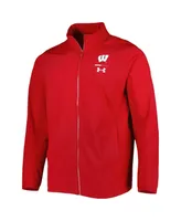 Men's Under Armour Red Wisconsin Badgers Squad 3.0 Full-Zip Jacket