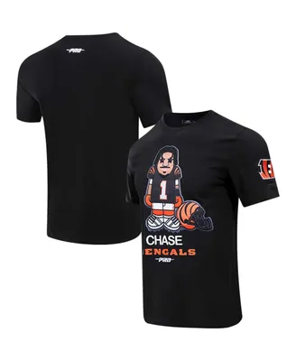 Pro Standard Men's Ja'Marr Chase Black Cincinnati Bengals Player Avatar Graphic T-shirt