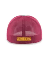 Men's '47 Brand Heathered Gray, Burgundy Washington Commanders Motivator Flex Hat