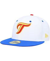 Men's New Era White, Royal Toronto Blue Jays 30th Anniversary Cherry Lolli 59FIFTY Fitted Hat