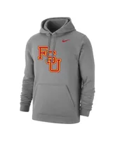 Men's Nike Heather Gray Florida State Seminoles Vintage-Like Logo Pullover Hoodie