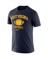 Men's Nike Navy West Virginia Mountaineers Retro Football Lockup Legend Performance T-shirt