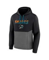 Men's Fanatics Black San Jose Sharks Slash Attack Pullover Hoodie