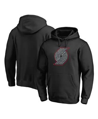 Men's Fanatics Black Portland Trail Blazers Static Logo Pullover Hoodie