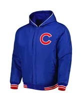 Men's Jh Design Royal Chicago Cubs Reversible Fleece Full-Snap Hoodie Jacket