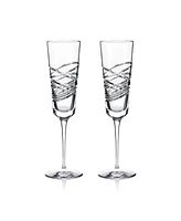 Waterford Aran Flute Glasses, Set of 2