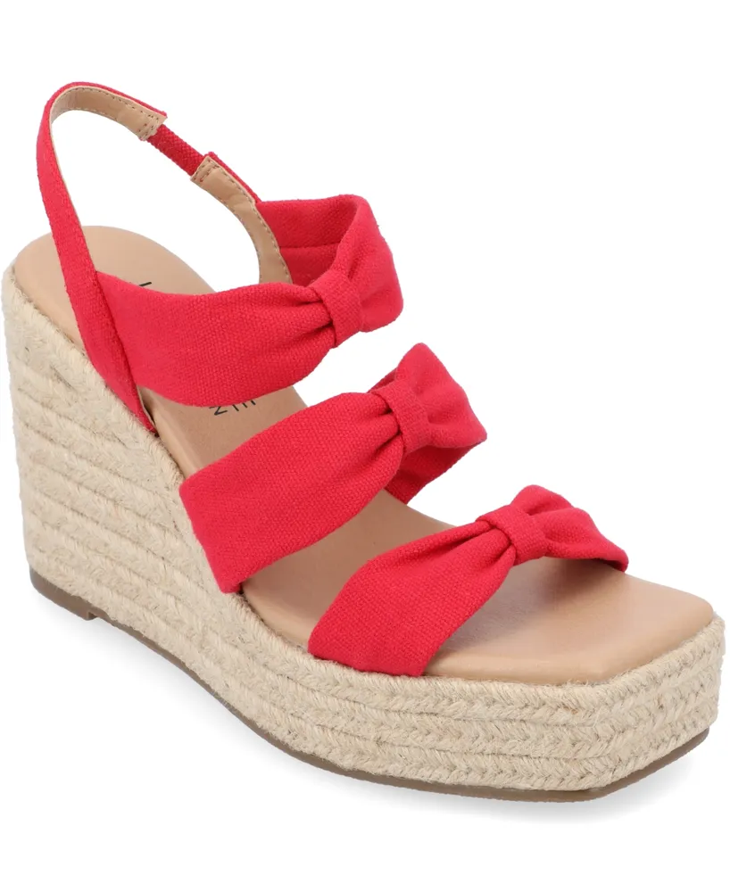 Journee Collection Women's Santorynn Platform Wedge Sandals